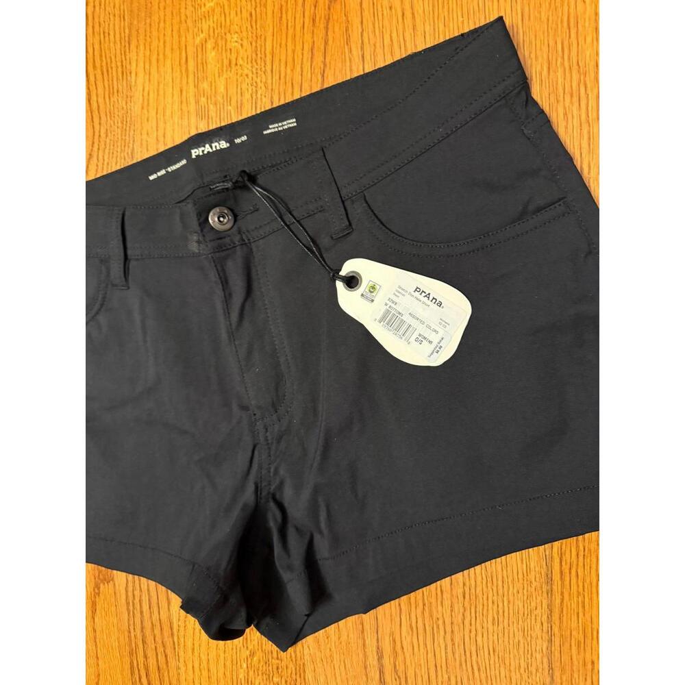 NWT! PrAna Women's Stretch Zion Hale Short Black Size 10 3" Inseam